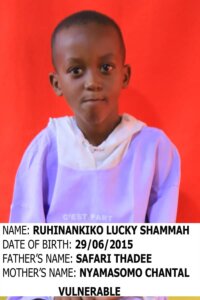 RUHINANKIKO LUCKY SHAMMAH